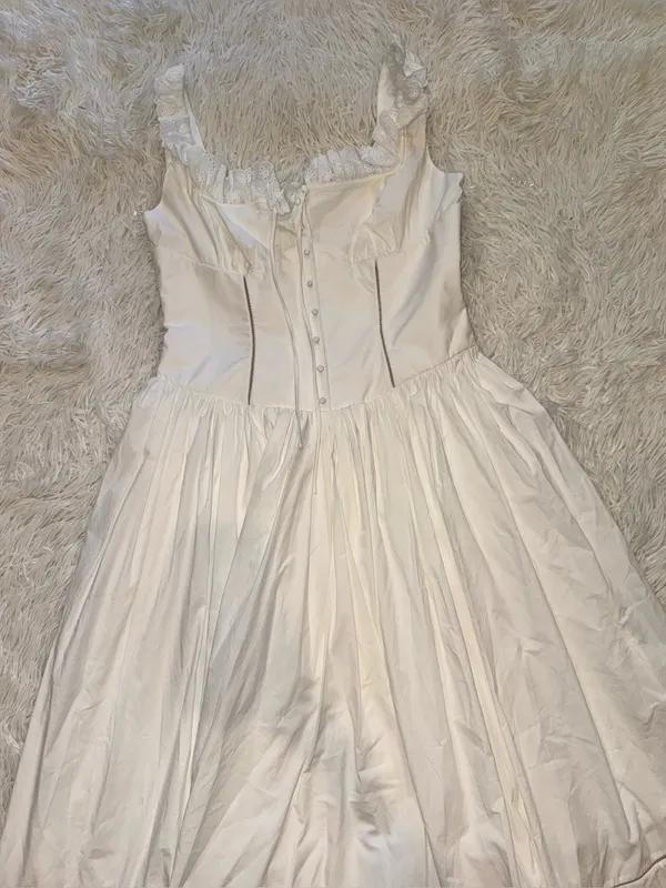 NEW HOUSE OF CB Phoebe Stretch Cotton Broderie Dress sz XL L+ - Image 7