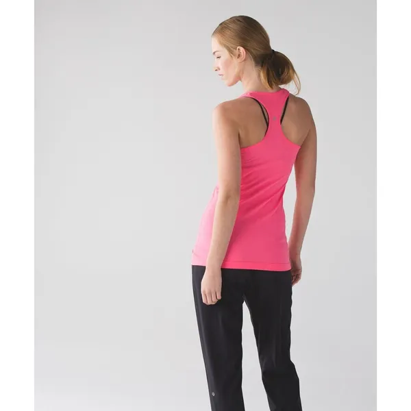 Lululemon‎ Size 2 Cool Racerback Tank Top Pink Flash Light Tone Reversible Luon - Image 2