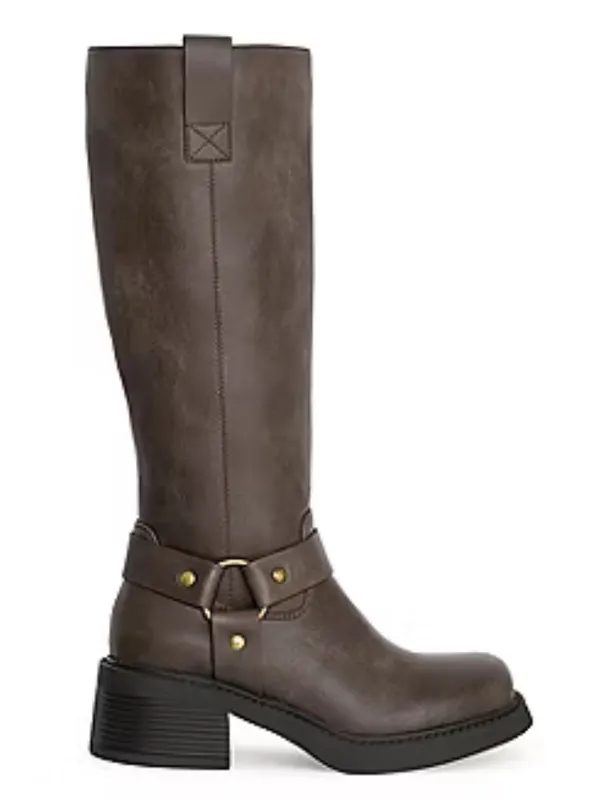Rebecca Minkoff Womens Sona Stacked Heel Motorcycle Boots - Image 2
