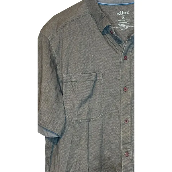 Kuhl Women's Top Wildfibre Herringbone‎ 100% Organic Cotton Tan Medium - Image 2