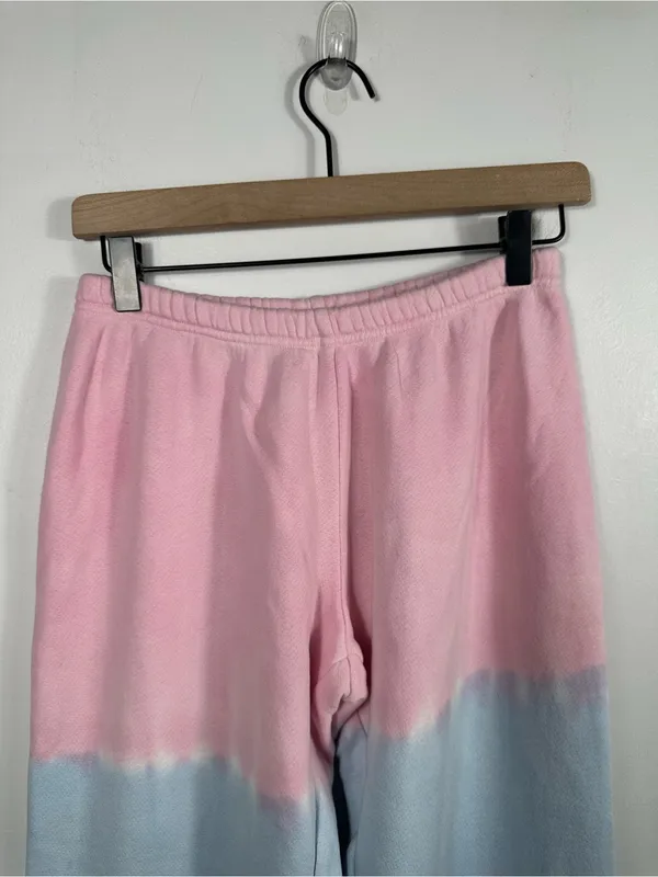 Spiritual Gangster Perfect Terry Sweatpants Pink Blue Yellow Ombre Jogger Size S - Image 4