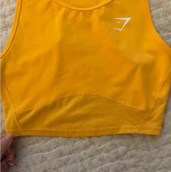 Gymshark Orange active racerback cropped tank - Image 3