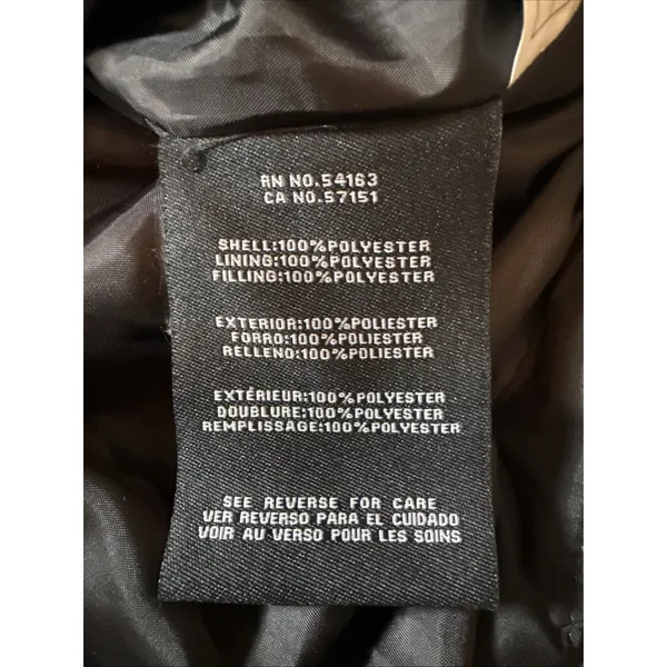 Cole‎ Haan Women's Black Chevron Quilted Puffer Vest Sz Large - Image 6