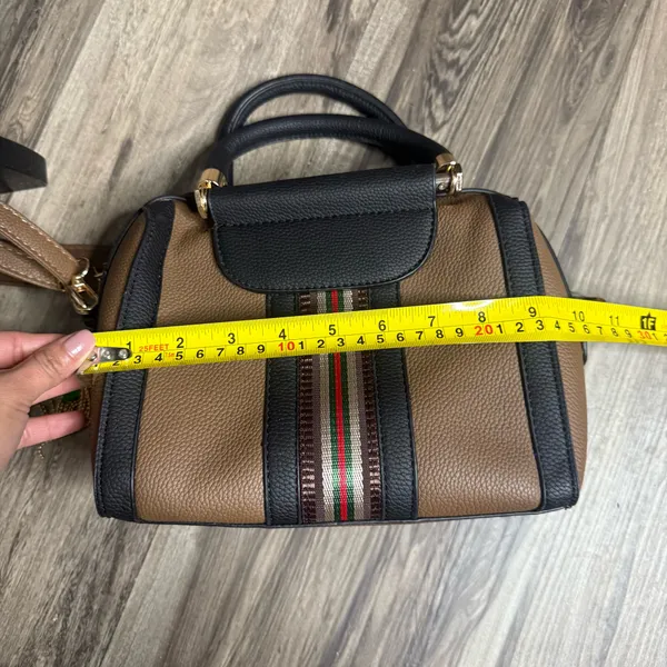 & Other Stories Brown and black shoulder and hand bag - Image 8