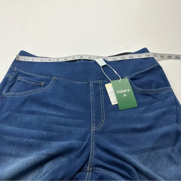 Halara Flex Women High Waisted Pocket Baggy Wide Leg Pull-On Stretch Jean XL NEW - Image 7