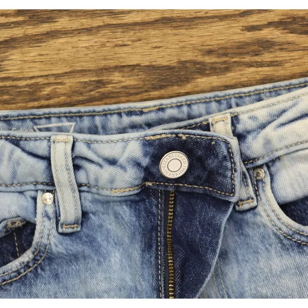 Guess 81 Womens The It Girl Distressed Skinny High Rise Jeans Light Blue 25 - Image 5