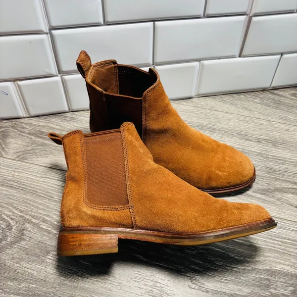 Clarks Clarksdale Arlo Dark Tan Suede Boots for Women Brown Ankle Booties 7M‎ - Image 5