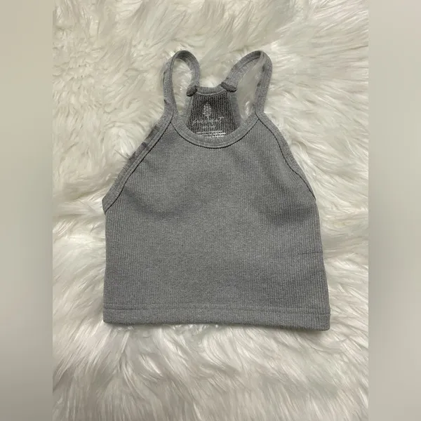 Free People Happiness Runs Crop Tank in Heather Grey - Image 7