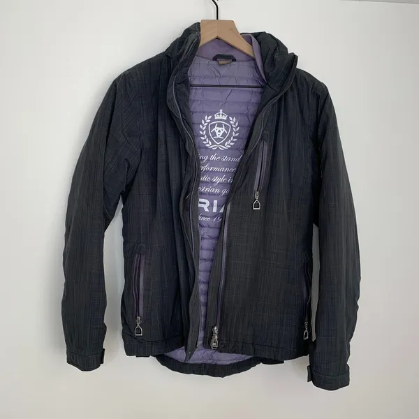 Ariat Highland Ladies Jacket Lava Beach Grey Lavender Womens Small Equestrian - Image 3