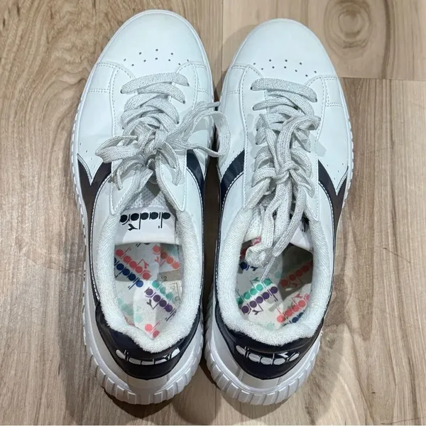 Diadora Game Step Sports Sneakers White Blue Women’s 8.5 - Image 6