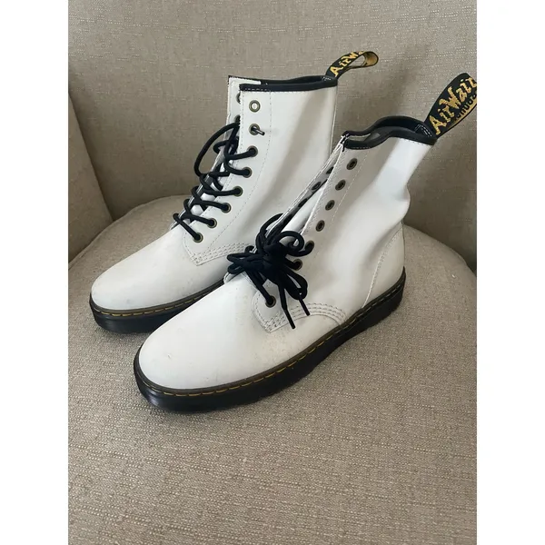 Doc Martens ZAVALA Combat Boot, white , S53, Sz 9 - Image 2