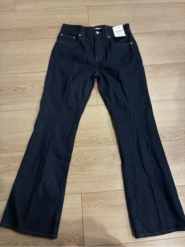 NWT Madewell Women’s Petite Vintage Flare Jean Rinse Wash Rigid Size 26P - Image 3