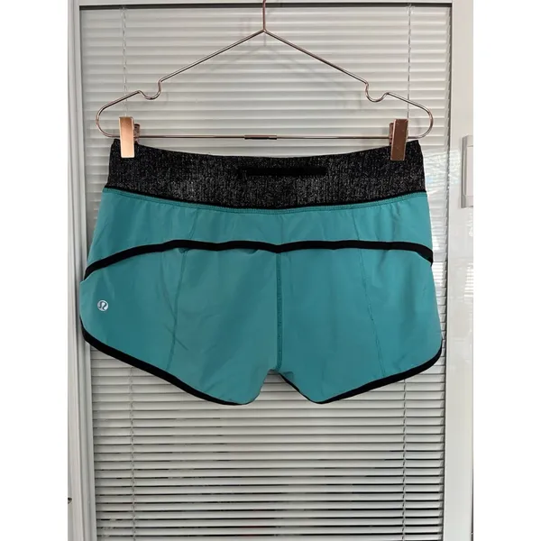Lululemon Run: Speed Short Blue‎ Tropics / Black Dune Size 6 - Image 7