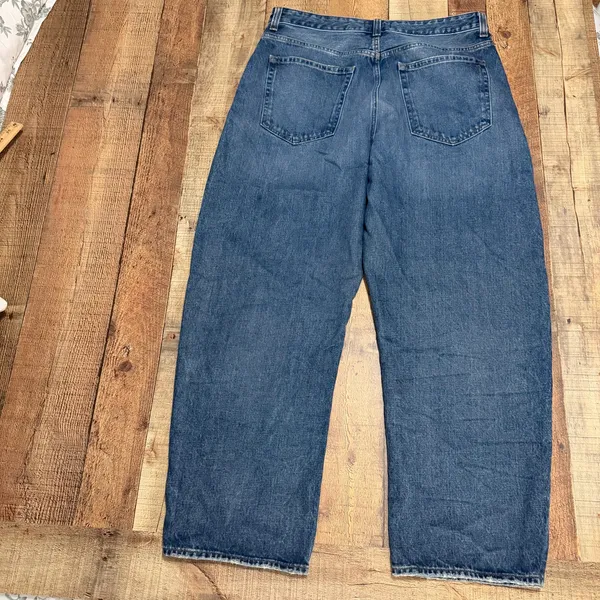 Madewell Women's Medium Denim The Curvy Balloon Jeans Sz 32 Horseshoe Streetwear - Image 7