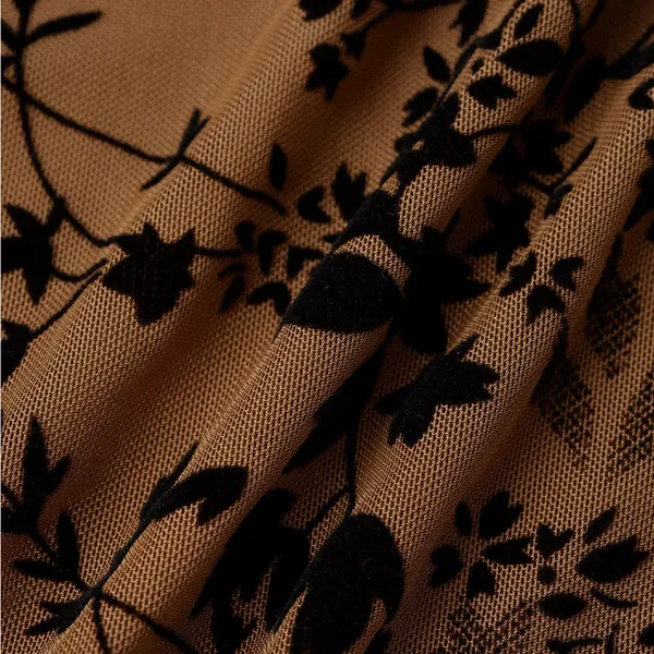 Rihoas Brown Floral Two-piece Midi Dress - Image 9