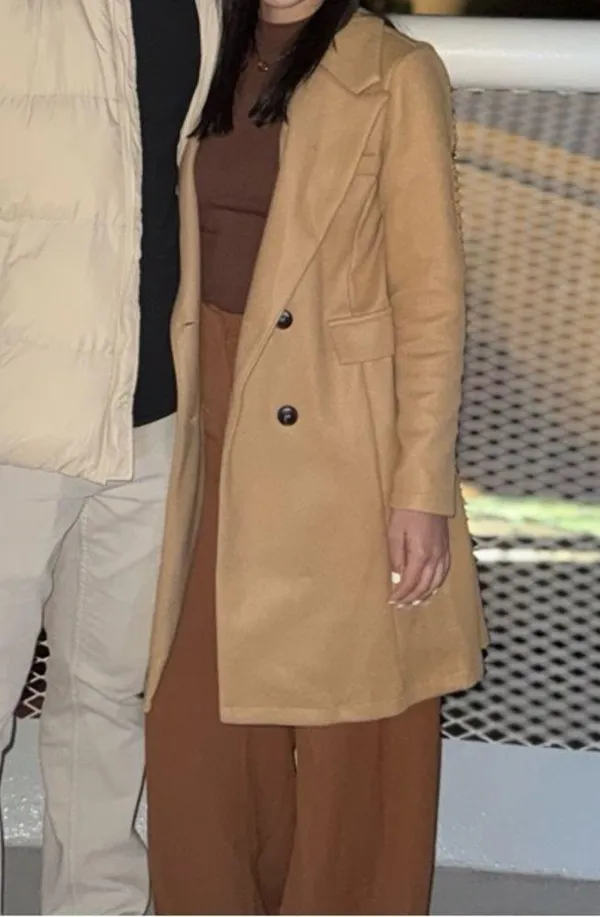 Stylish Tan Trench Coat Size XS - Image 2