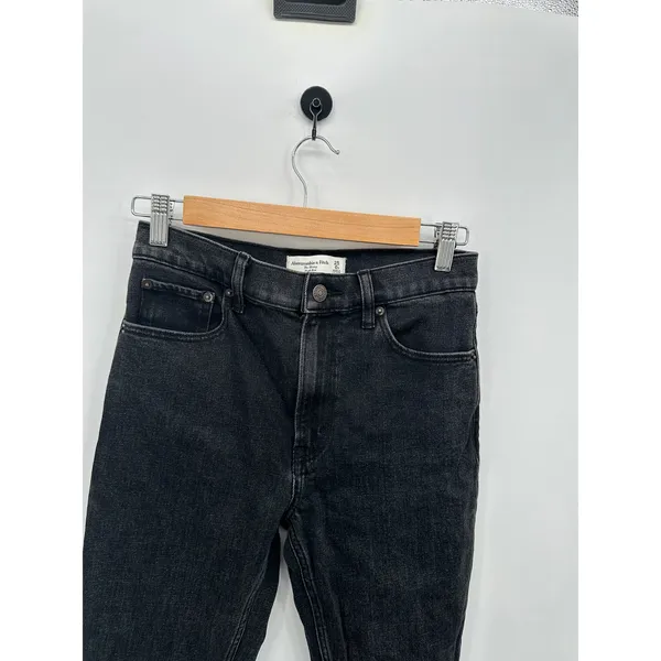 Abercrombie & Fitch The Skinny High Rise‎ Black Ankle Slit Jeans 25/0S DZ15 - Image 5