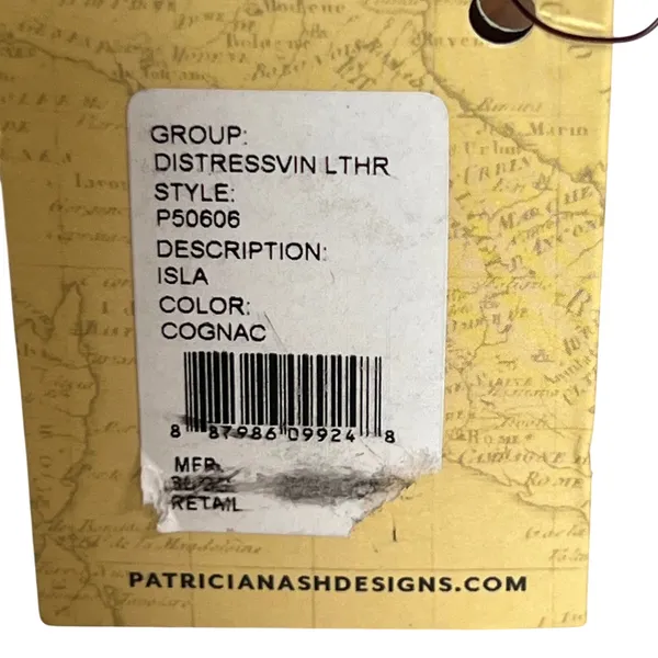 Patricia Nash Isla‎ Cosmetic Case Womens Cognac Distressed Vintage Leather Pouch - Image 10