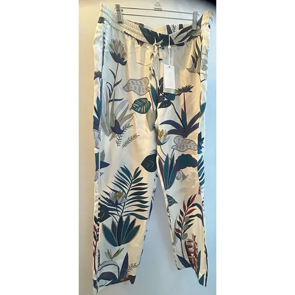 Tory Burch Women’s Sz 12 Adele Pant NWT 100% Silk, Floral, Resort Vacation Boho - Image 5