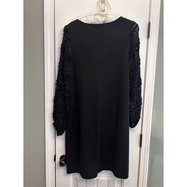 Alfani Women’s 2X Black Shimmer Sleeves Shift Dress NWT Plus Size Cocktail Dress - Image 10