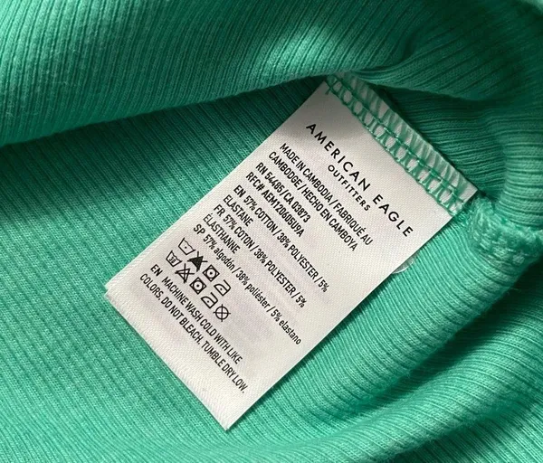 American Eagle ribbed turtleneck long sleeve cropped shirt S - Image 6