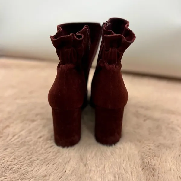 Arturo Chiang leather upper suede block heel bootie - Image 4