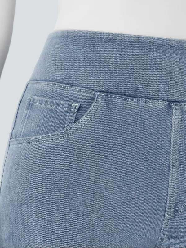 Halara Flex™ High Waisted Pockets Wide Leg Loose Work Jeans, Ice Crevice - Image 4