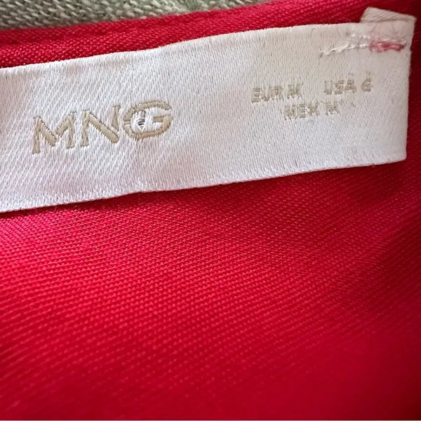 Mango Women’s Red Long Sleeve Shift Dress Size 6US NWT - Image 5