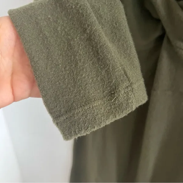 Lost + Wander Green Textured Long Sleeve Green Dress Medium - Image 5