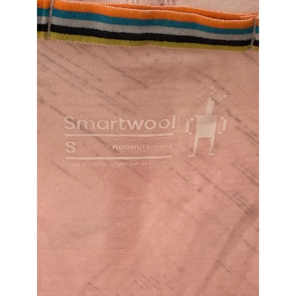 SMARTWOOL Merino 150 Wool Pattern‎ Hoody Long Sleeve Shirt Top Pink Small Base - Image 4