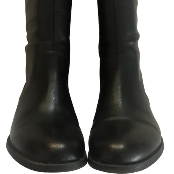 Bar III VAYLA BLACK PLEATHER VEGAN FAUX LEATHER RIDING BOOTS 6 - Image 3