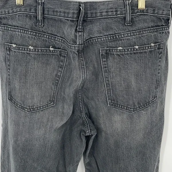 Old Navy Mens Straight Jeans Loose Ample 100% Cotton 5 Pocket Bkack Gray Size 38 - Image 5