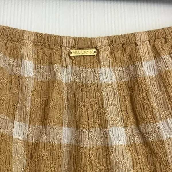 Billabong Tan Plaid Trousers - Image 3