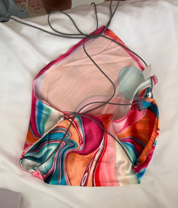 Gold Hinge Silk Bandana Top - Image 3