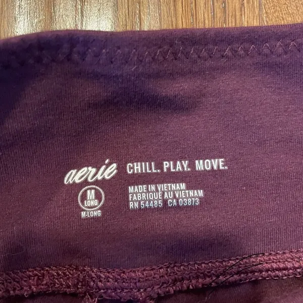 Aerie burgundy high rise leggings medium long - Image 7