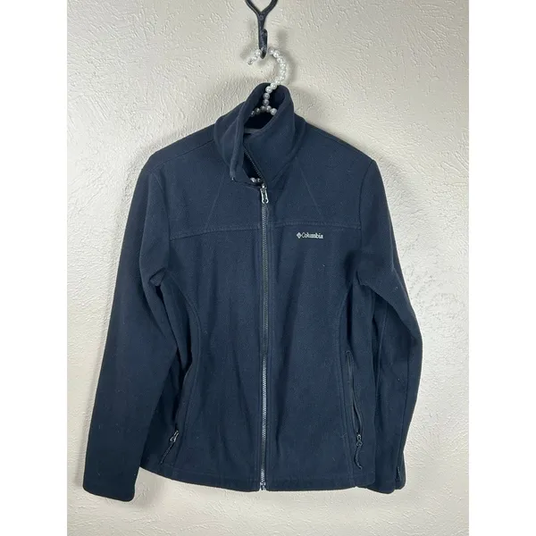 Columbia Fleece Jacket Women's Size Medium Black Gorpcore Outdoors Hiking Coat - Image 4
