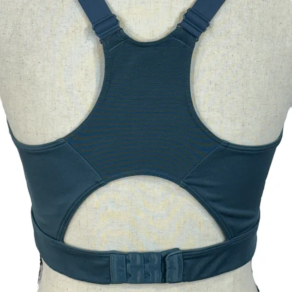 Gymshark Medium Racerback Sports Bra Adjustable Padded Cups Pullover Mesh Teal - Image 5