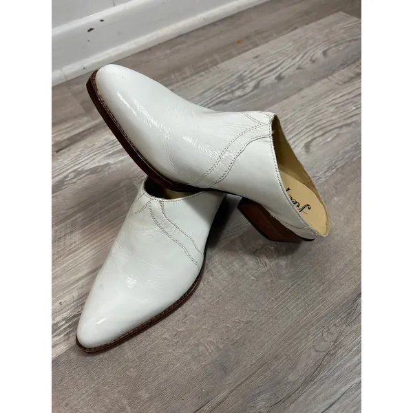 Free People New Frontier Western Mules In White Patent Leather EU 36.5/US Size 6 - Image 3
