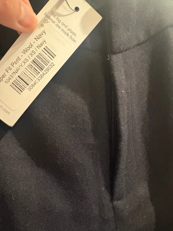Amour Vert Taper Fit Pant Wool Navy XS New - Image 7