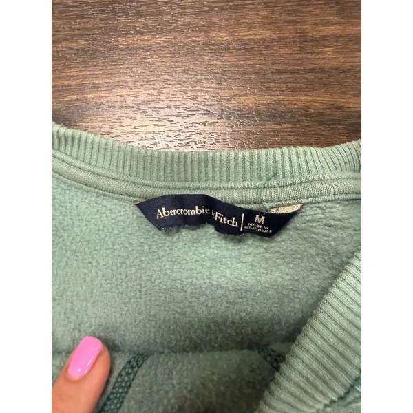 Abercrombie &‎ Fitch Vintage-Style Sage Green Crewneck Sweatshirt - Size M - Image 3