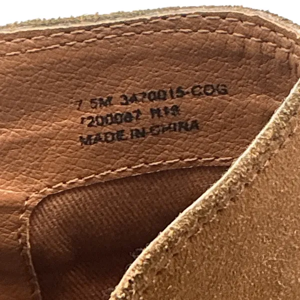 Frye Suede Ankle Boots Cognac Brown Pointed Toe Block Heel Side Zip Booties - Image 10