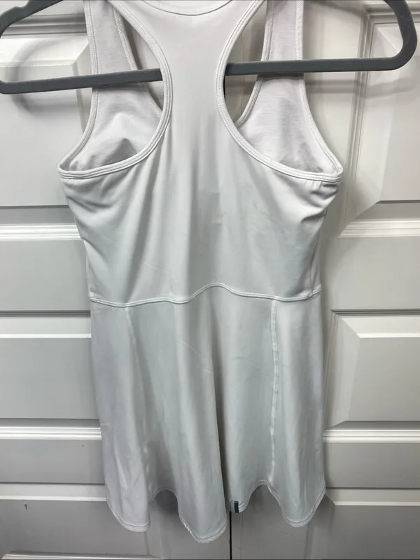Rhoback Everyday Active Dress Womens XS White Racerback Built-in Bra Athletic - Image 3