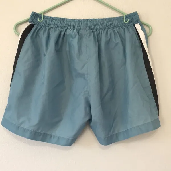 Nike • Turquoise Blue Pin stripe Runnings Shorts with Pockets Size Small - Image 4