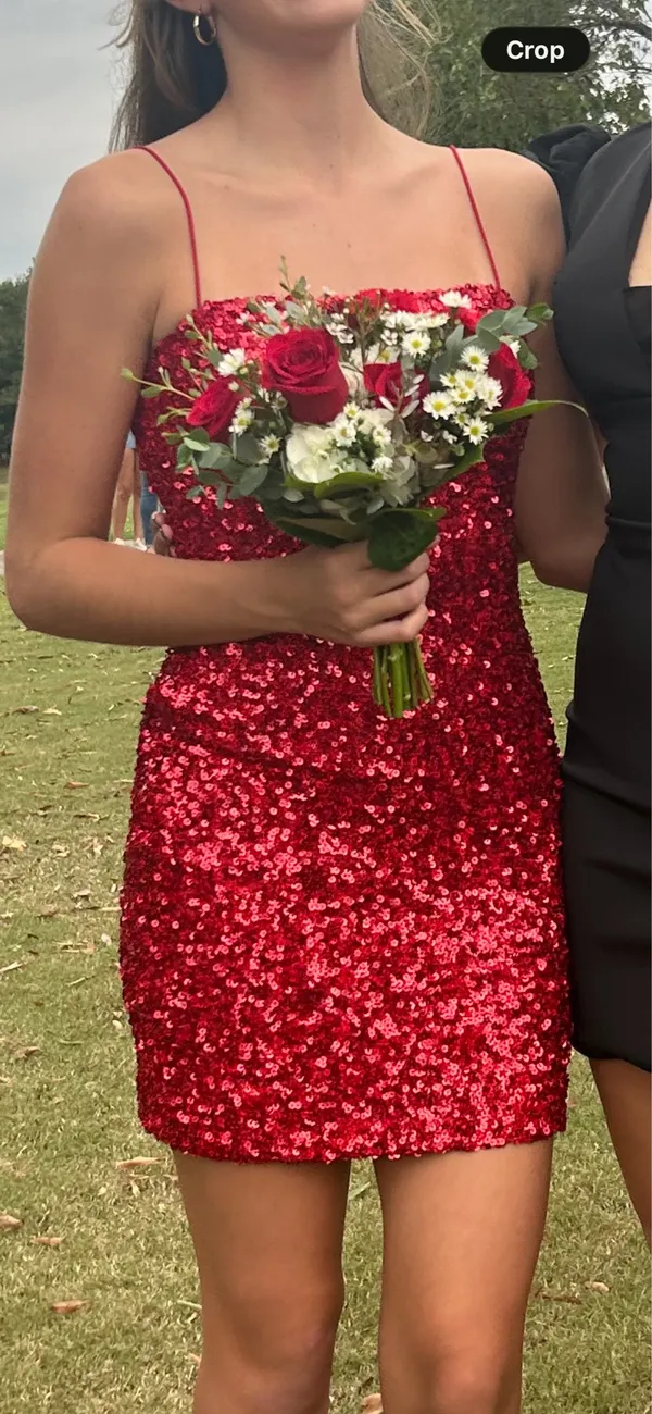 Red sparkly homecoming dillards dress - Image 4