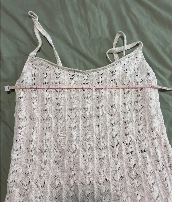 Aritzia Wilfred Gemma White Crochet Tank - Image 9