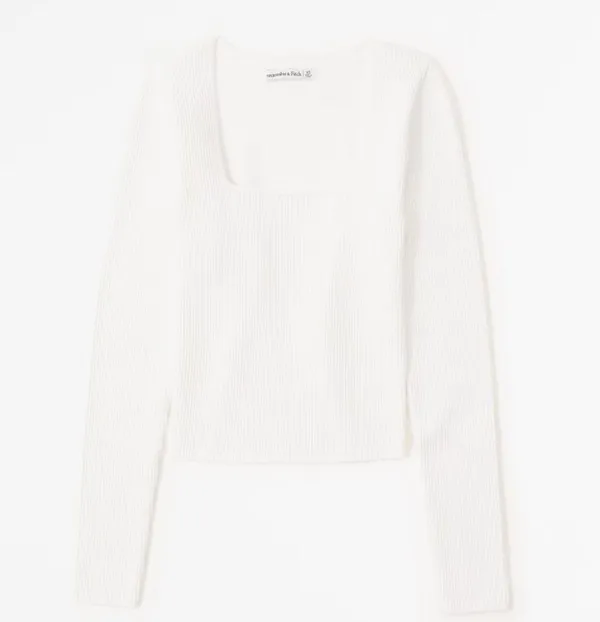 Abercrombie Long-Sleeve Ottoman Squareneck Top - Image 2