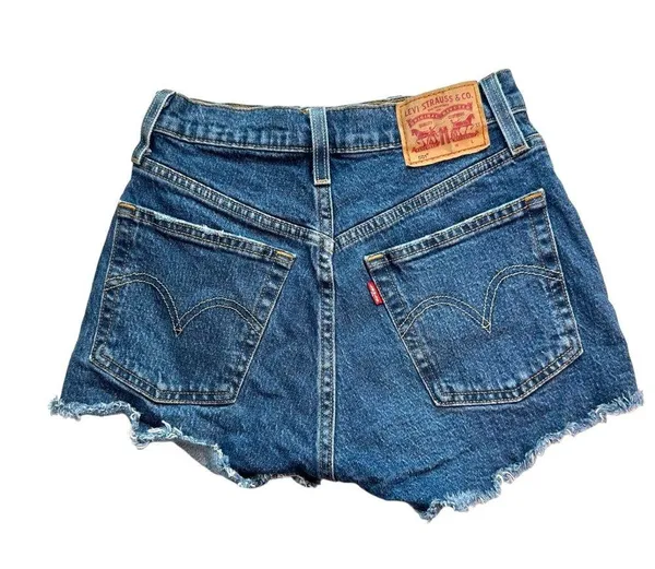 Levi's 501 Raw Hem Jean Shorts Women's Size 24 - Image 4