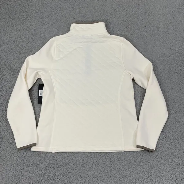 Eddie Bauer Bay Laurel 1/4 Zip Women S‎ Coconut Milk Fleece Quilt Pullover NWT - Image 9