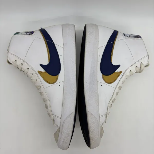 Nike Youth 6.5Y Womens 8 Blazer Mid '77 SE GS White Blue Void Gold‎ DD1847-102 - Image 4