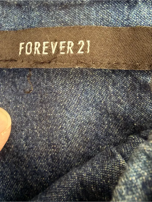 Forever 21 Dark Blue Denim Dress - Image 3